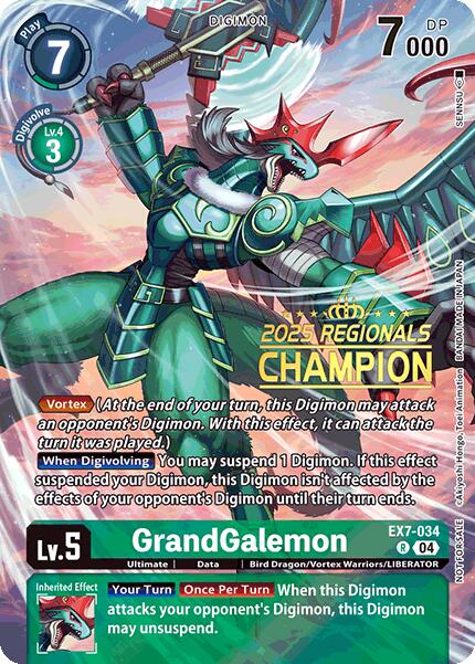 Image of GrandGalemon [EX7-034] (2025 Regionals Champion) [Digimon LIBERATOR Promos]