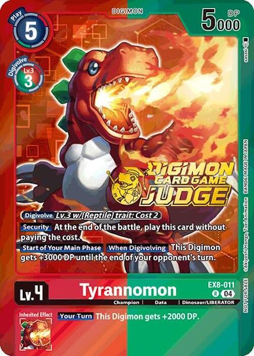 Image of Tyrannomon [EX8-011] (Judge Pack 2025 Wave 1) [Chain of Liberation Promos]
