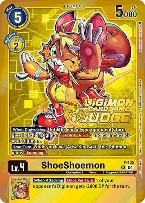 Image of ShoeShoemon [P-135] (Judge Pack 2025 Wave 1) [Promotional Cards]