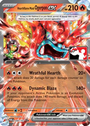 Image of Hearthflame Mask Ogerpon ex (040/167) [Prize Pack Series Six]