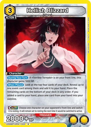 Image of Hellish Blizzard (022) (UE06BT/OPM-1-022) - UE06BT One Punch Man Foil