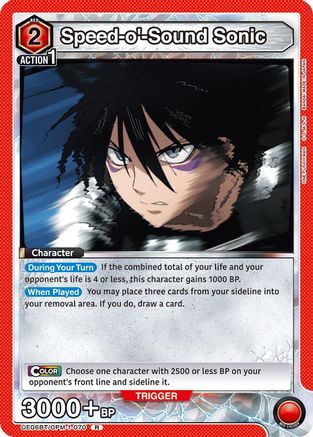 Image of Speed-o'-Sound Sonic (070) (UE06BT/OPM-1-070) - UE06BT One Punch Man Foil