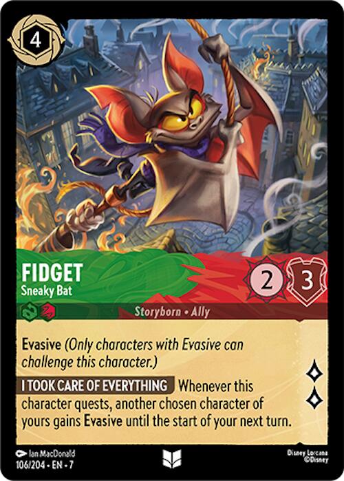 Image of Fidget - Sneaky Bat (106/204) [Archazia's Island]