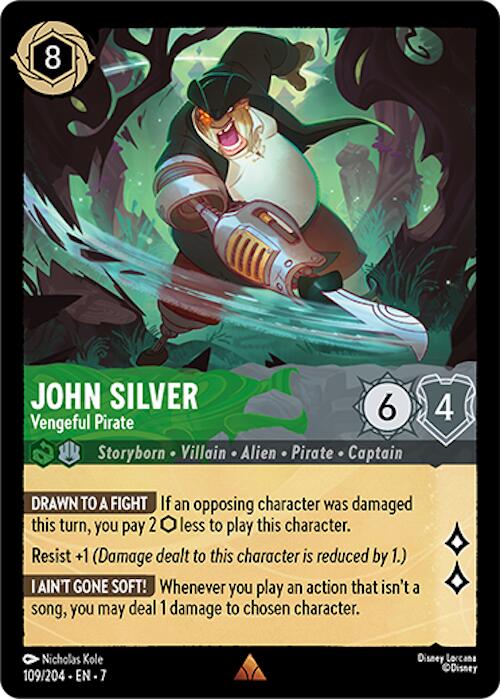 Image of John Silver - Vengeful Pirate (109/204) [Archazia's Island]