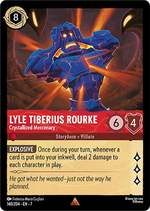 Image of Lyle Tiberius Rourke - Crystallized Mercenary (140/204) [Archazia's Island]