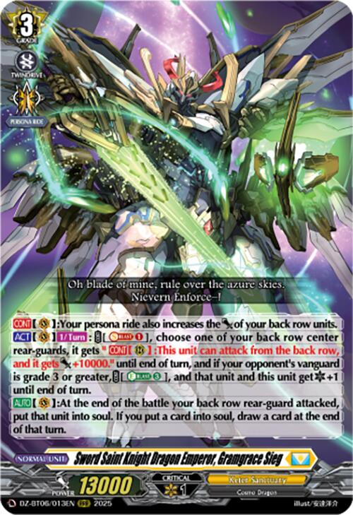 Image of Sword Saint Knight Dragon Emperor, Gramgrace Sieg (DZ-BT06/013EN) [Generation Dragenesis]