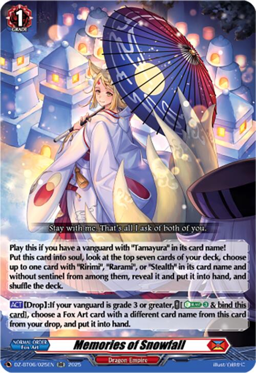 Image of Memories of Snowfall (DZ-BT06/025EN) [Generation Dragenesis]
