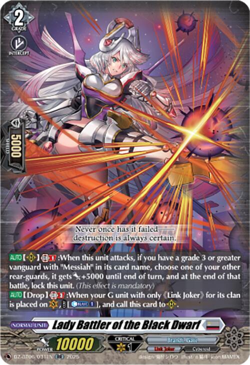 Image of Lady Battler of the Black Dwarf (DZ-BT06/031EN) [Generation Dragenesis]