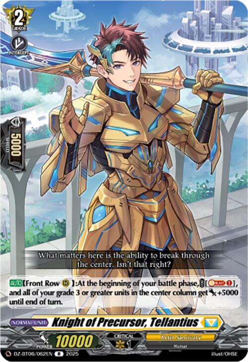 Image of Knight of Precursor, Tellantius (DZ-BT06/062EN) [Generation Dragenesis]