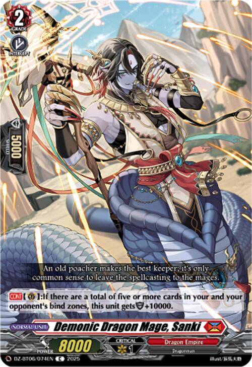 Image of Demonic Dragon Mage, Sanki (DZ-BT06/074EN) [Generation Dragenesis]