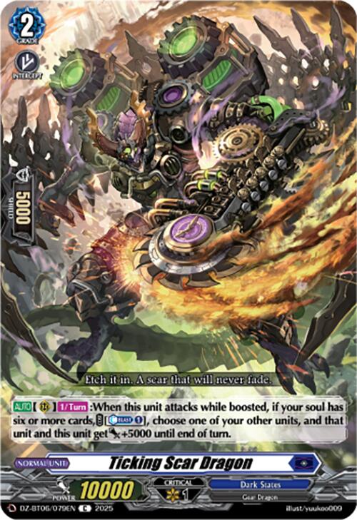 Image of Ticking Scar Dragon (DZ-BT06/079EN) [Generation Dragenesis]
