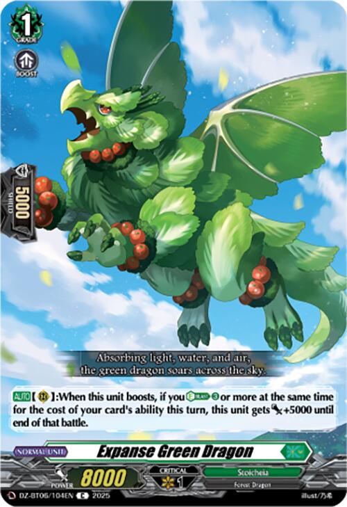 Image of Expanse Green Dragon (DZ-BT06/104EN) [Generation Dragenesis]