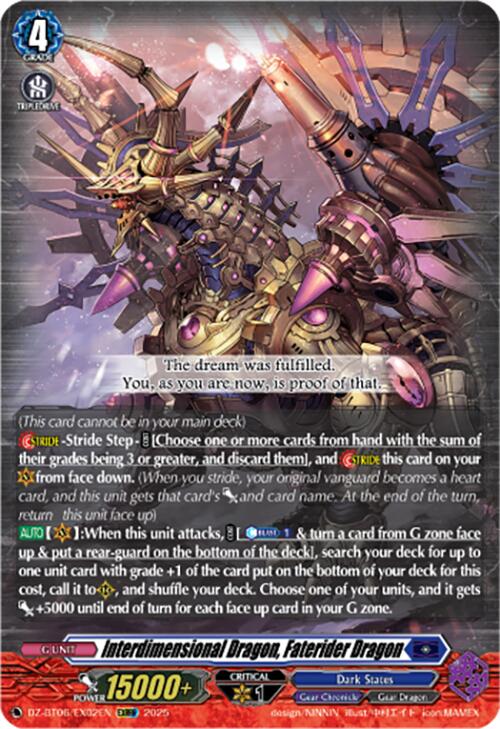 Image of Interdimensional Dragon, Faterider Dragon (EXRRR) (DZ-BT06/EX02EN) [Generation Dragenesis]