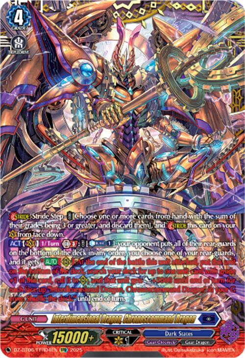 Image of Interdimensional Dragon, Chronoscommand Dragon (DZ-BT06/FFR04EN) [Generation Dragenesis]