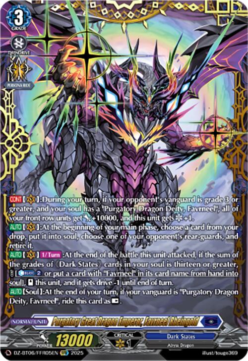 Image of Purgatory Great Dragon Emperor, Favrneel Rheingold (DZ-BT06/FFR05EN) [Generation Dragenesis]