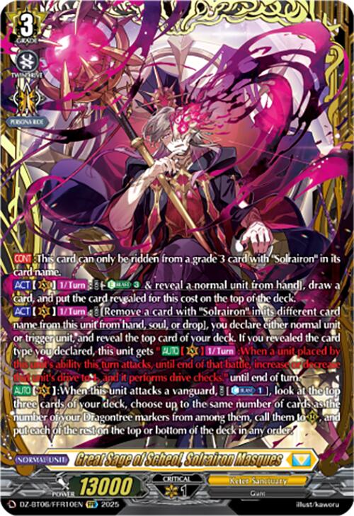Image of Great Sage of Scheol, Solrairon Masques (DZ-BT06/FFR10EN) [Generation Dragenesis]