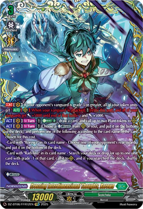 Image of Crossing Interdimensional Thoughts, Rorowa (DZ-BT06/FFR12EN) [Generation Dragenesis]