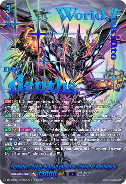 Image of Purgatory Great Dragon Emperor, Favrneel Rheingold (DZ-BT06/SEC03EN) [Generation Dragenesis]