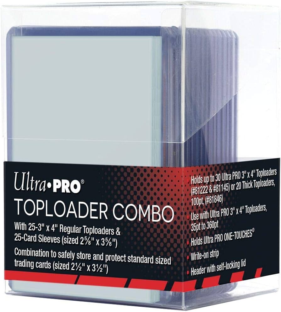 Image of Ultra Pro Toploader Combo 25 Pack + 25 Card Sleeves