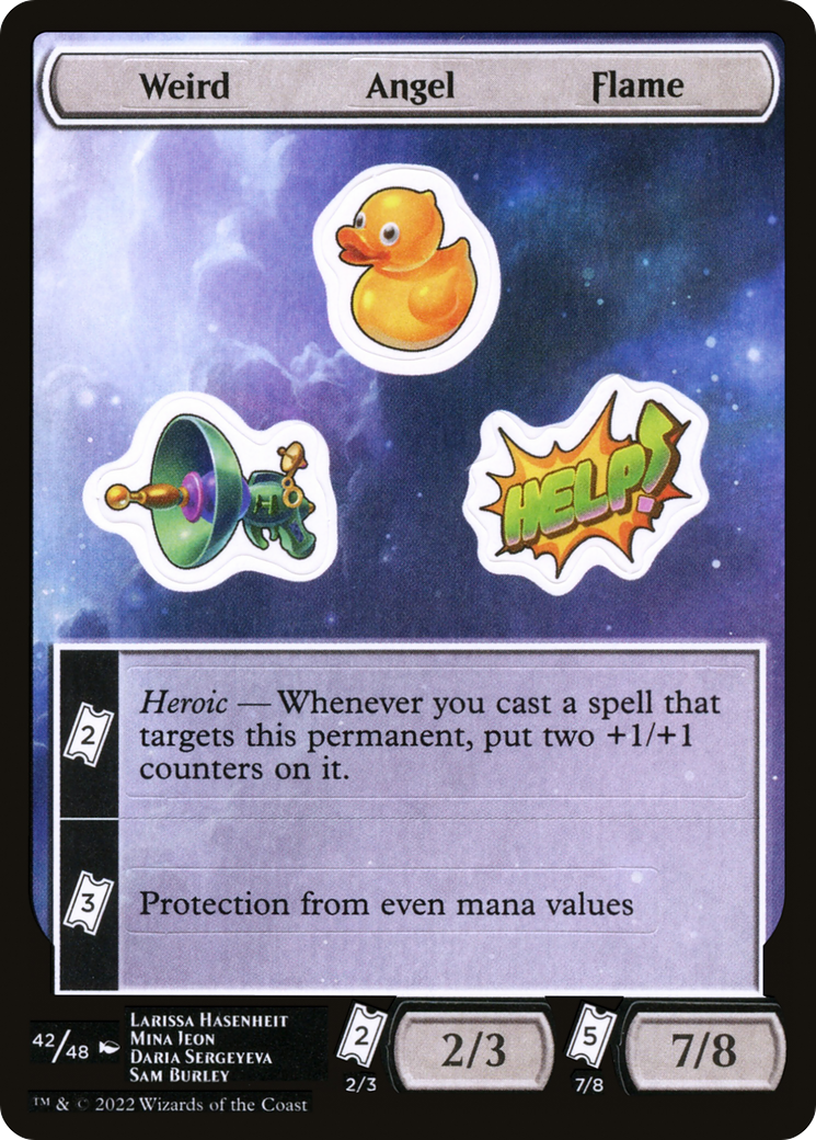 Image of Weird Angel Flame [Unfinity Stickers]
