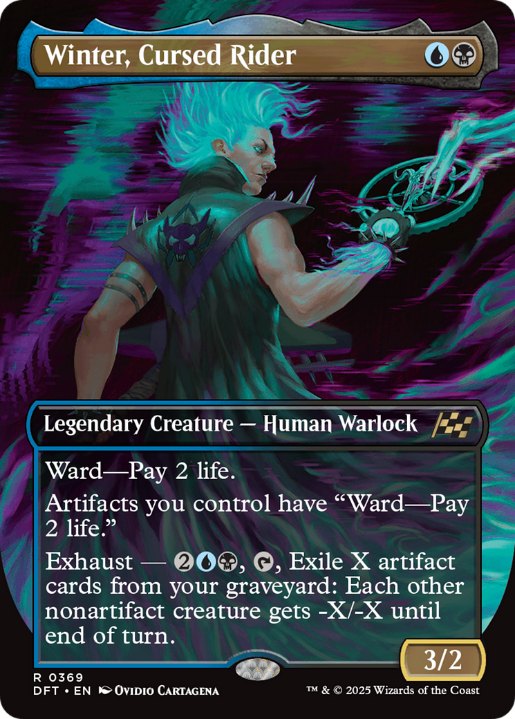 Image of Winter, Cursed Rider (Borderless) [Aetherdrift]