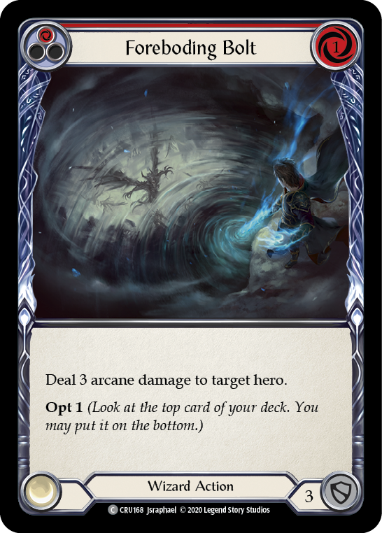 Image of Foreboding Bolt (Red) [CRU168] (Crucible of War)  1st Edition Normal