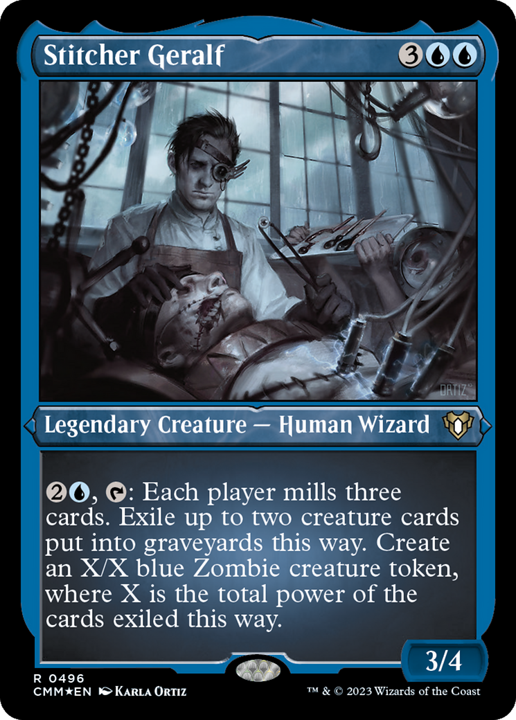 Image of Stitcher Geralf (Foil Etched) [Commander Masters]
