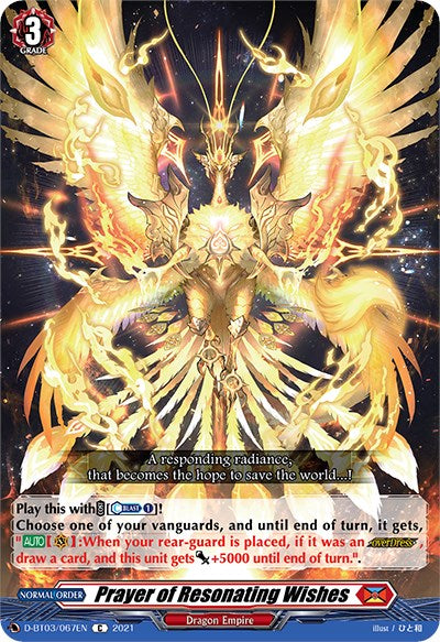 Image of Prayer of Resonating Wishes (D-BT03/067EN) [Advance of Intertwined Stars]