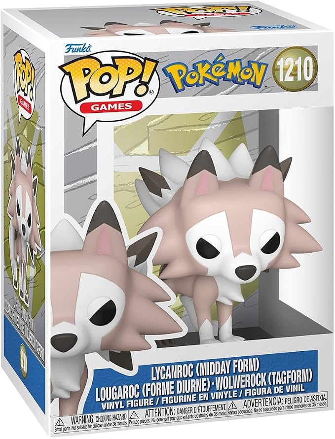 Image of Pop! Pokemon: Lycanroc (MIDDAY FORM) #1210
