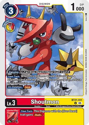 Image of Shoutmon [BT21-011] [World Convergence]
