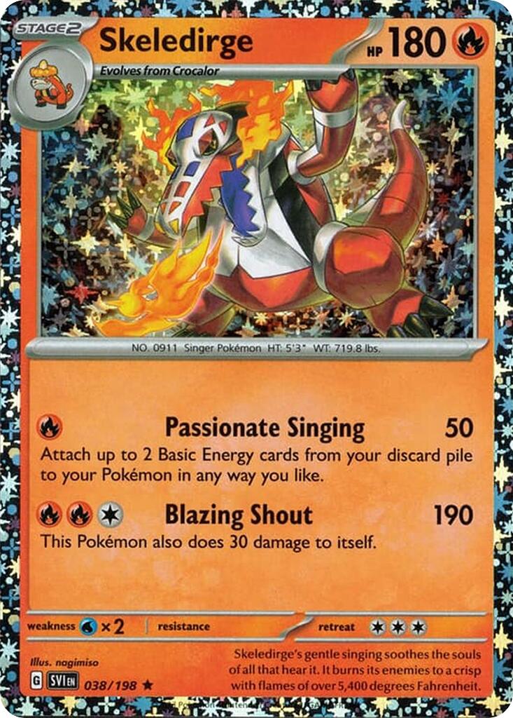 Image of Skeledirge (038/198) (Sparkle Holo) [Miscellaneous Cards]