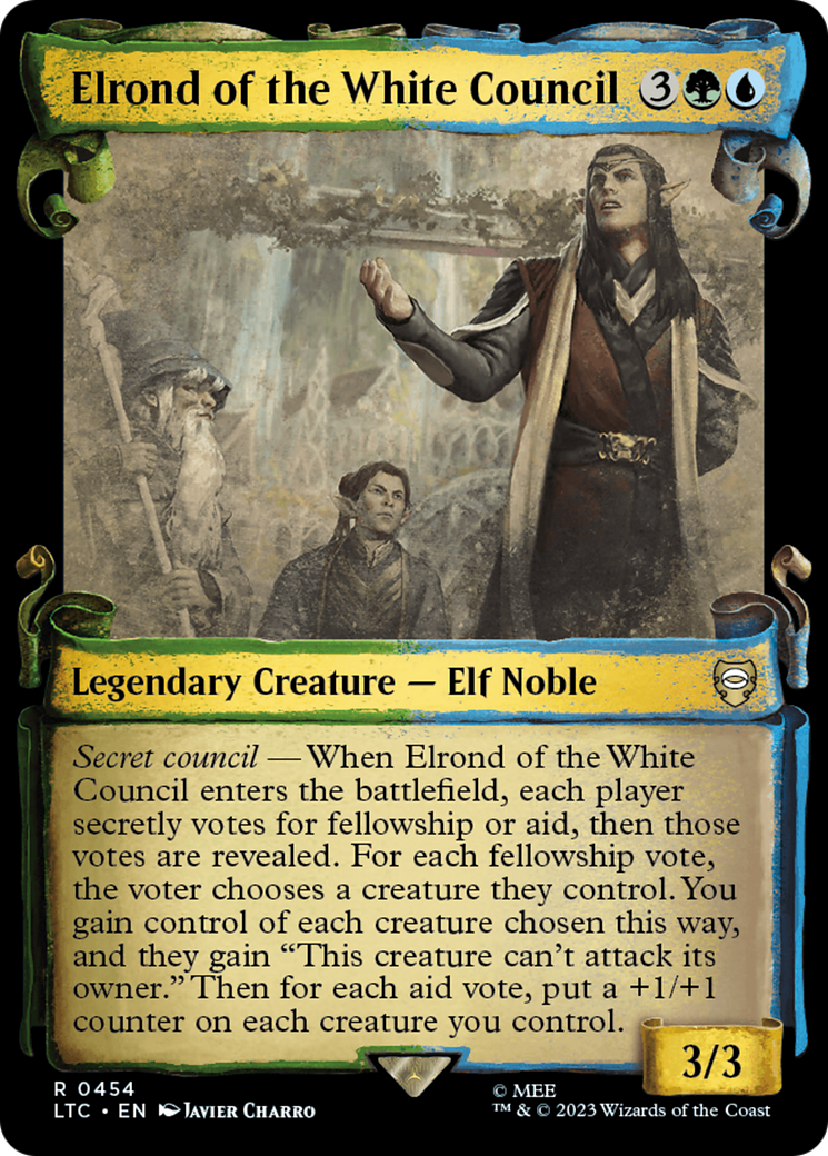 Image of Elrond of the White Council [The Lord of the Rings: Tales of Middle-Earth Commander Showcase Scrolls]