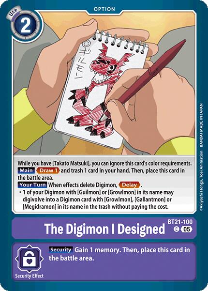 Image of The Digimon I Designed [BT21-100] [World Convergence]