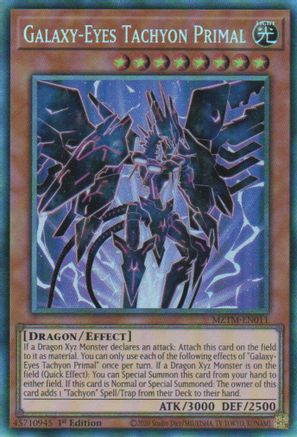 Image of Galaxy-Eyes Tachyon Primal (Collector's Rare) [MZTM-EN011] Collector's Rare