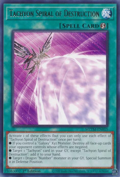 Image of Tachyon Spiral of Destruction [MZTM-EN015] Rare