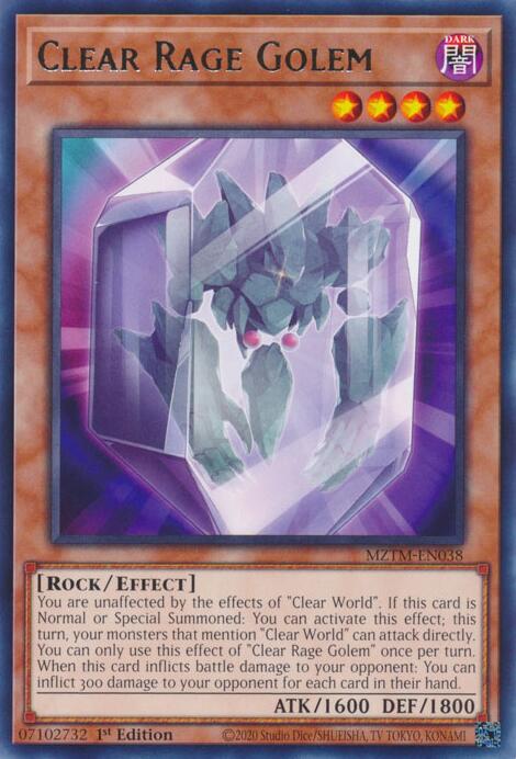 Image of Clear Rage Golem [MZTM-EN038] Rare
