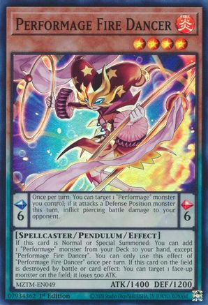 Image of Performage Fire Dancer [MZTM-EN049] Super Rare