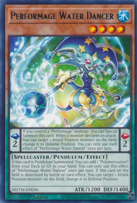 Image of Performage Water Dancer [MZTM-EN050] Rare
