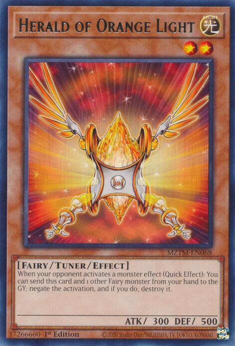 Image of Herald of Orange Light [MZTM-EN068] Rare
