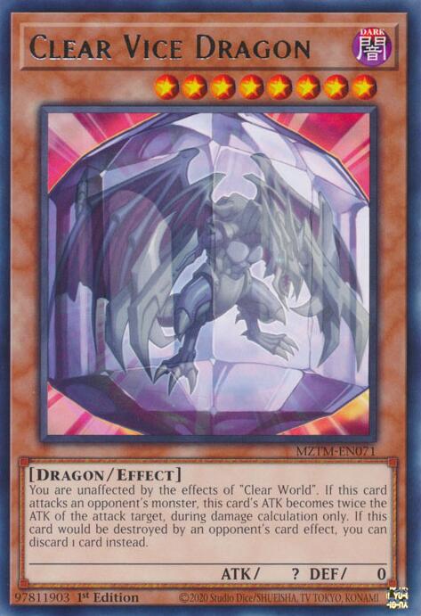 Image of Clear Vice Dragon [MZTM-EN071] Rare