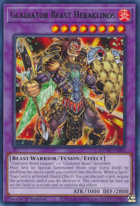 Image of Gladiator Beast Heraklinos [MZTM-EN084] Rare