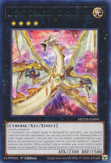 Image of Light Dragon @Ignister [MZTM-EN094] Rare