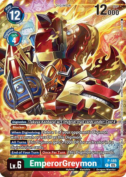 Image of EmperorGreymon [P-185] (BT-21: Illustration Celebration Pack) [World Convergence]