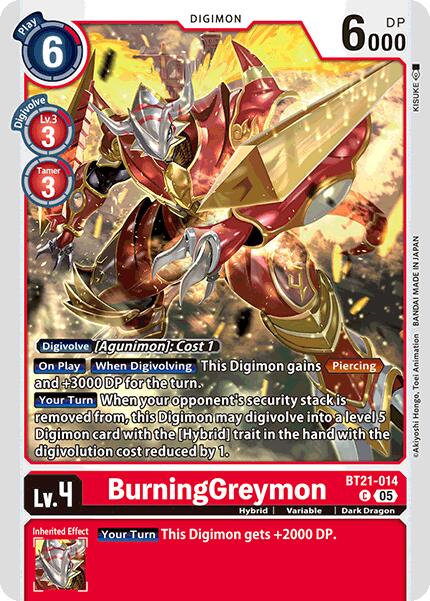 Image of BurningGreymon [BT21-014] [World Convergence]