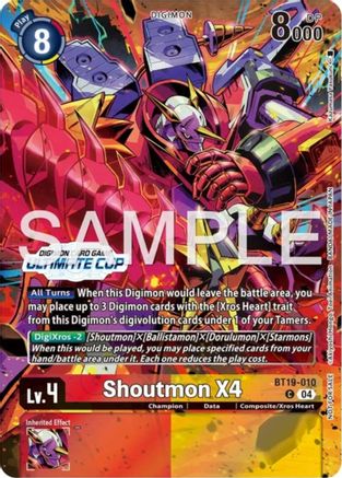 Image of Shoutmon X4 [BT19-010] (Ultimate Cup 25-26 Season 1) [Release Special Booster Ver.2.5 Promos]