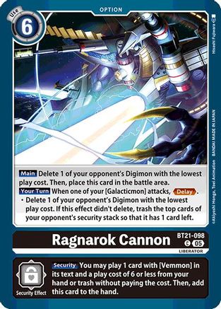 Image of Ragnarok Cannon [BT21-098] [World Convergence]