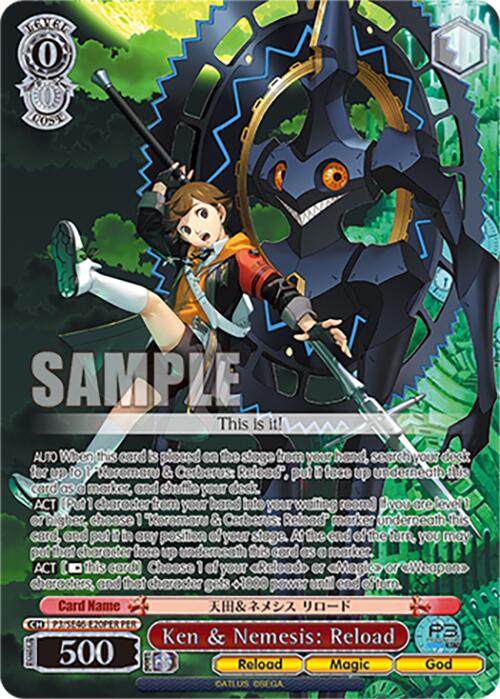 Image of Ken & Nemesis: Reload (P3/SE46-E20PERPER) [Persona 3 Reload Premium Booster]