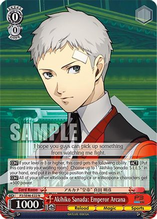 Image of Akihiko Sanada: Emperor Arcana (P3/SE46-E22N) [Persona 3 Reload Premium Booster]