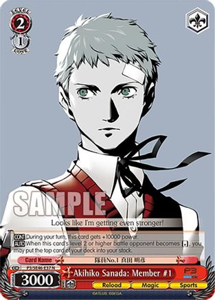 Image of Akihiko Sanada: Member #1 (P3/SE46-E37N) [Persona 3 Reload Premium Booster]
