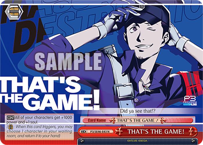 Image of THAT'S THE GAME! (P3/SE46-E43N) [Persona 3 Reload Premium Booster]